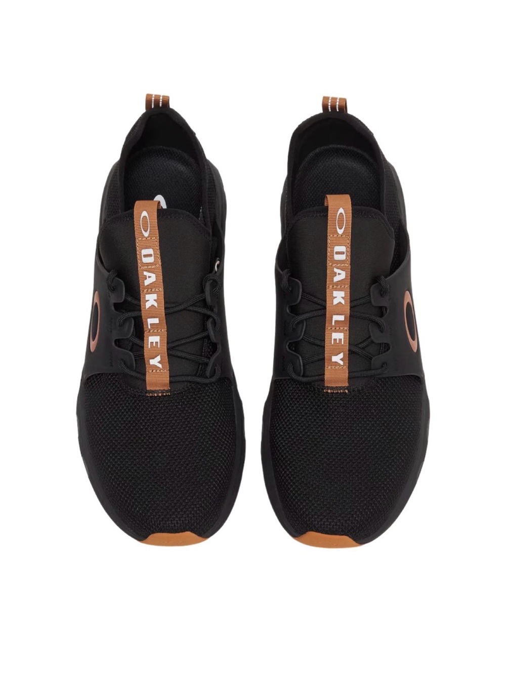 Oakley Men's Black Athletic Sneakers with Tan Accents